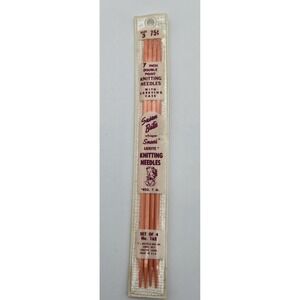 Susan Bates Luxite Double Point Knitting Needles Set 4‎ 7 " Size 3 Case Vtg USA